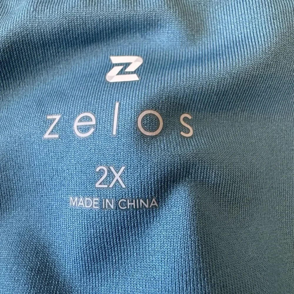 Plus Size Zelos Lined Leggings Womens 2X Blue High Rise Workout Activewear Gym